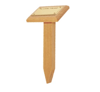 Solid Oak Angled Grave Marker