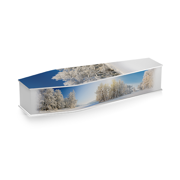 Winter Scene Coffin