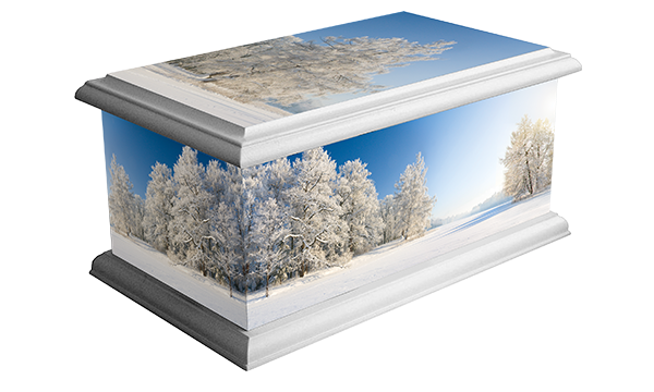 Winter Scene Contemporary Picture Ashes Casket